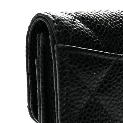 Chanel Caviar Quilted Flap Card Holder Wallet Black 4 of 9
