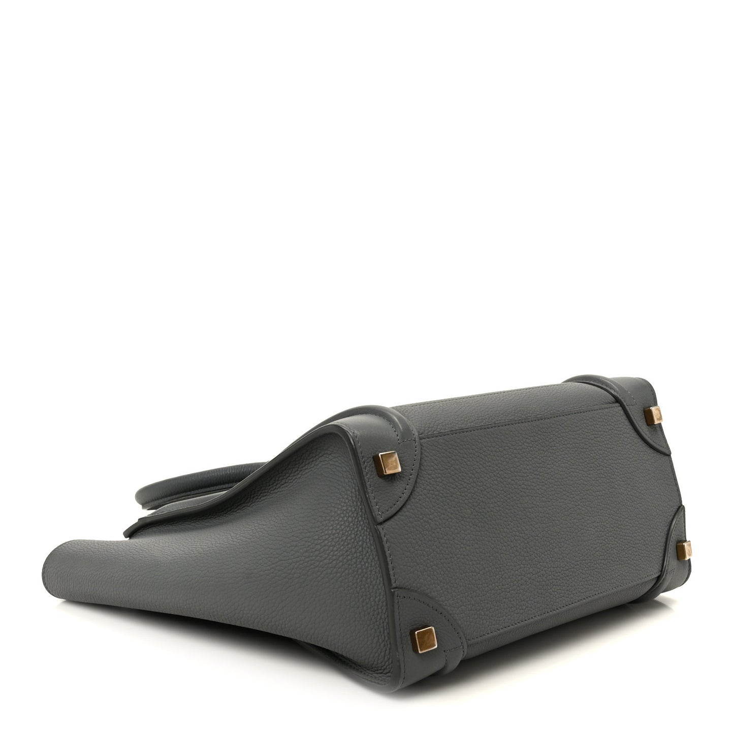 Baby Drummed Calfskin Micro Luggage Kohl