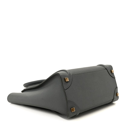 Celine Baby Drummed Calfskin Micro Luggage Kohl 4 of 11