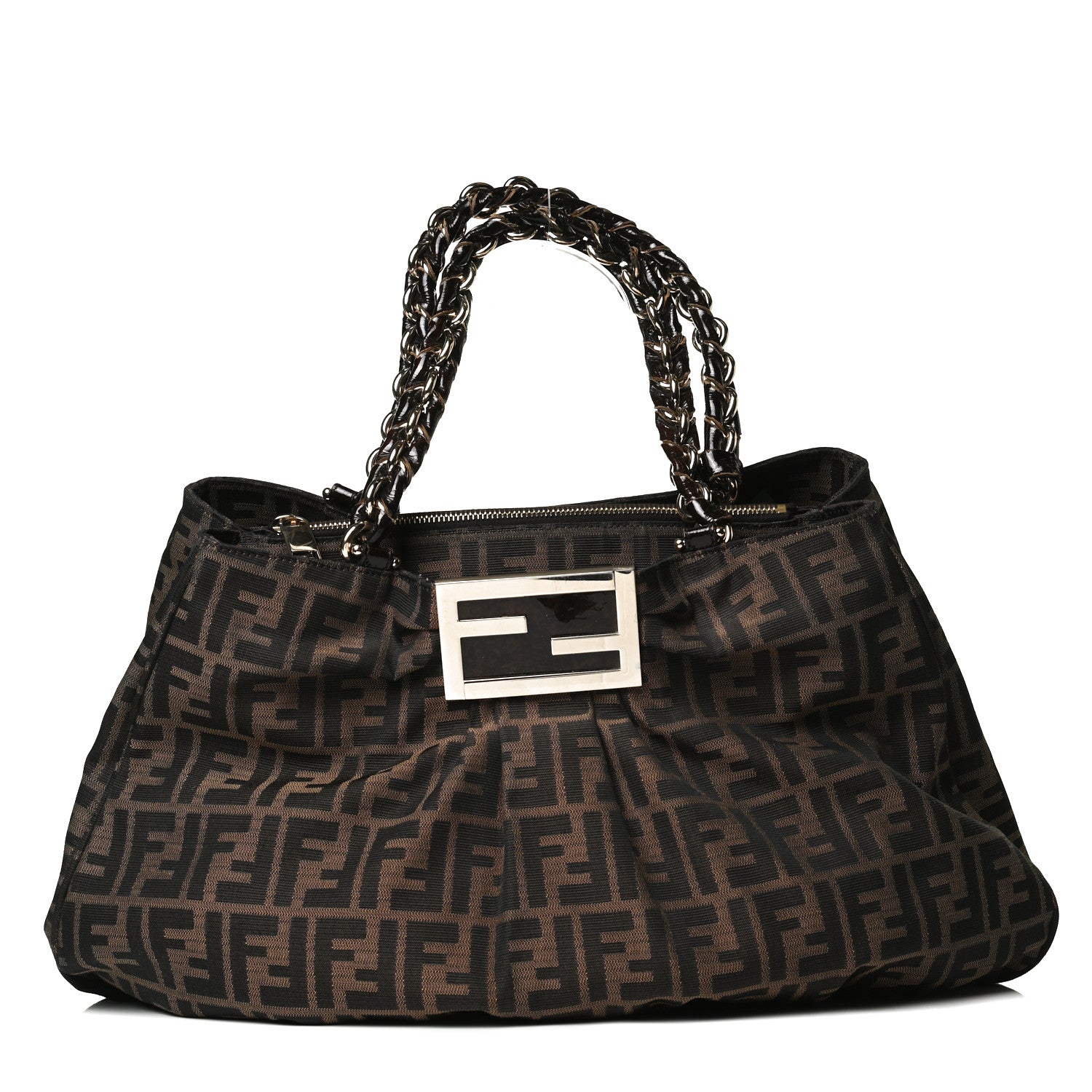 Fendi Zucca Mia Tote Tobacco 7 of 13
