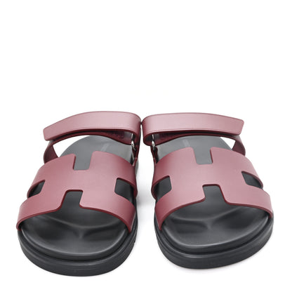 Hermes Calfskin Womens Chypre Sandals 40 Rouge H 3 of 9