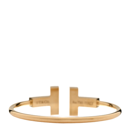 Tiffany 18K Yellow Gold Black Onyx Wide T Wire Bracelet 2 of 4