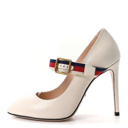 Gucci Malaga Kid Sylvie High Heel Pumps 36 White 1 of 10