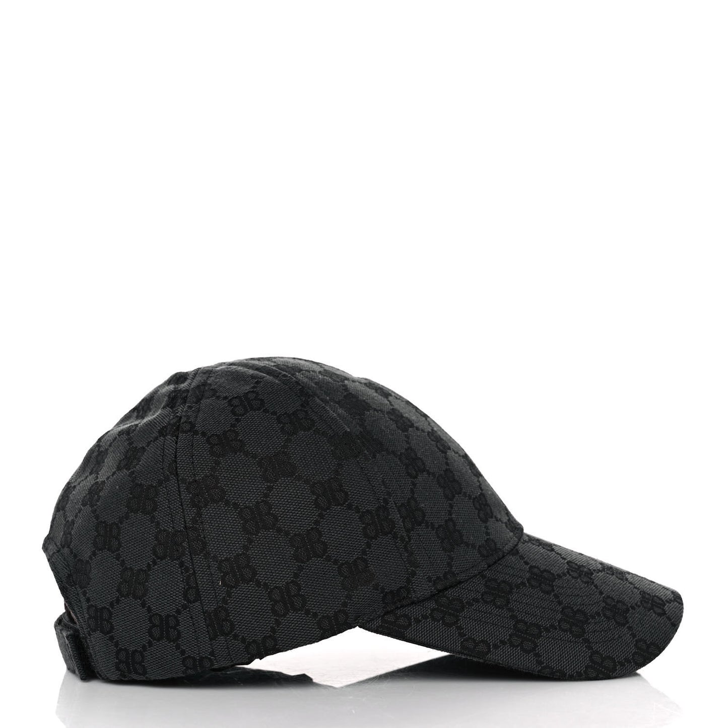 X BALENCIAGA BB Monogram Baseball Hat S Black