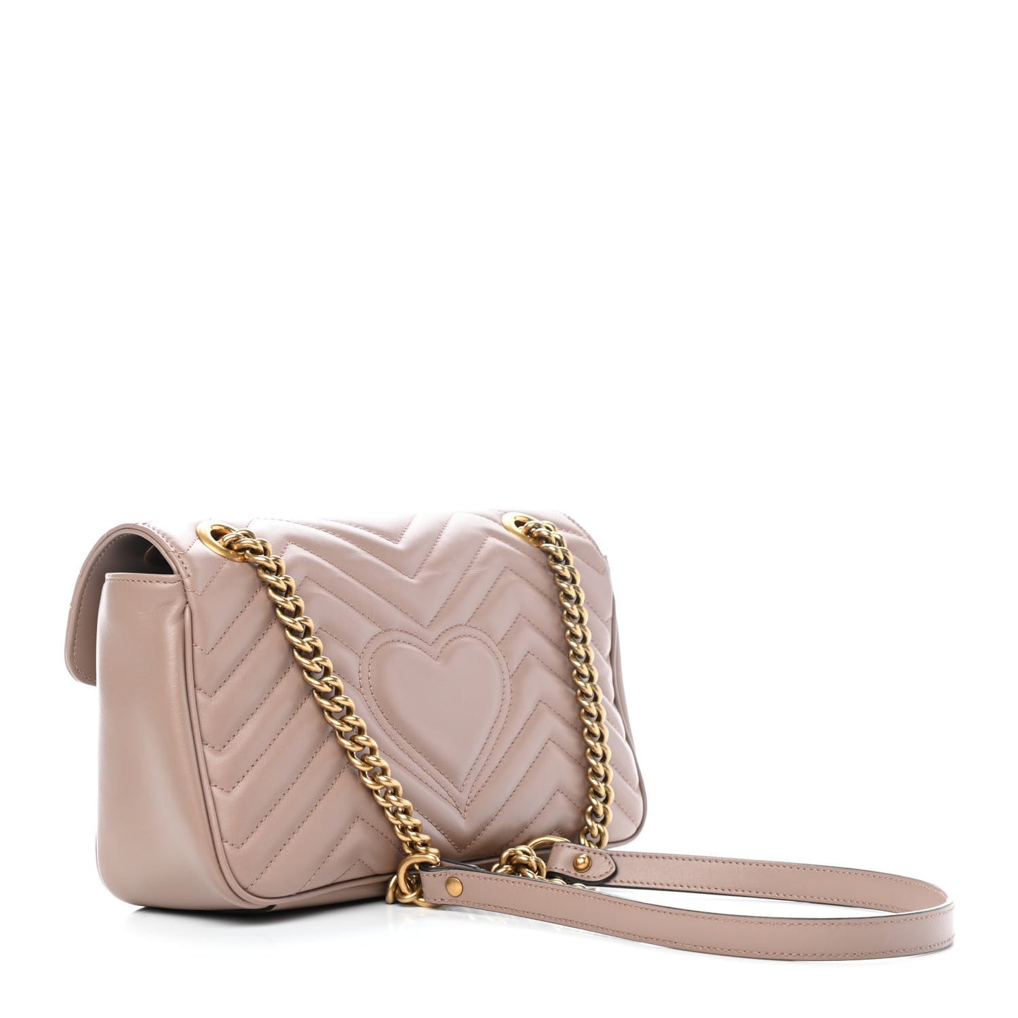 Calfskin Matelasse Small GG Marmont Shoulder Bag Porcelain Rose
