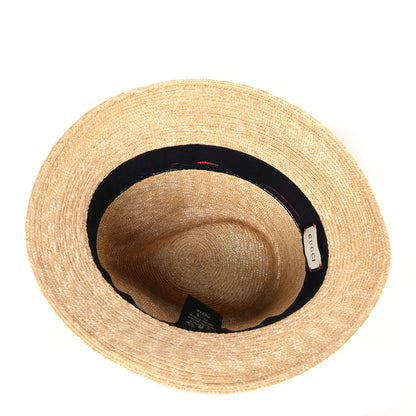 Gucci Abaca Straw Web Fedora Hat L 6 of 9