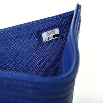 Chanel Caviar Quilted Medium Boy Flap Wallet Blue 7 of 7