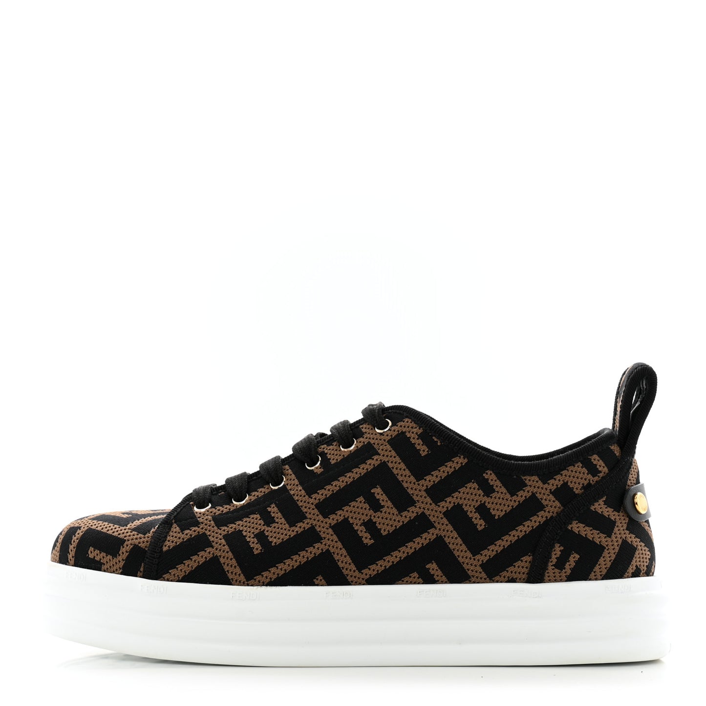 Fabric FF Micro-Perforated Rise Low Top Sneakers 38 Tobacco Black