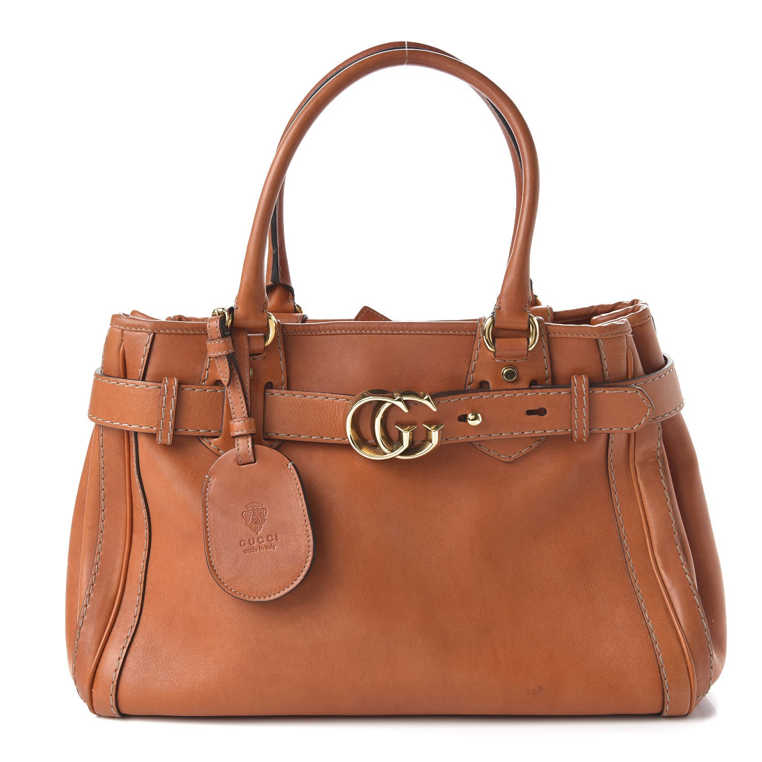 Gucci Calfskin Medium GG Running Tote Orange 1 of 11