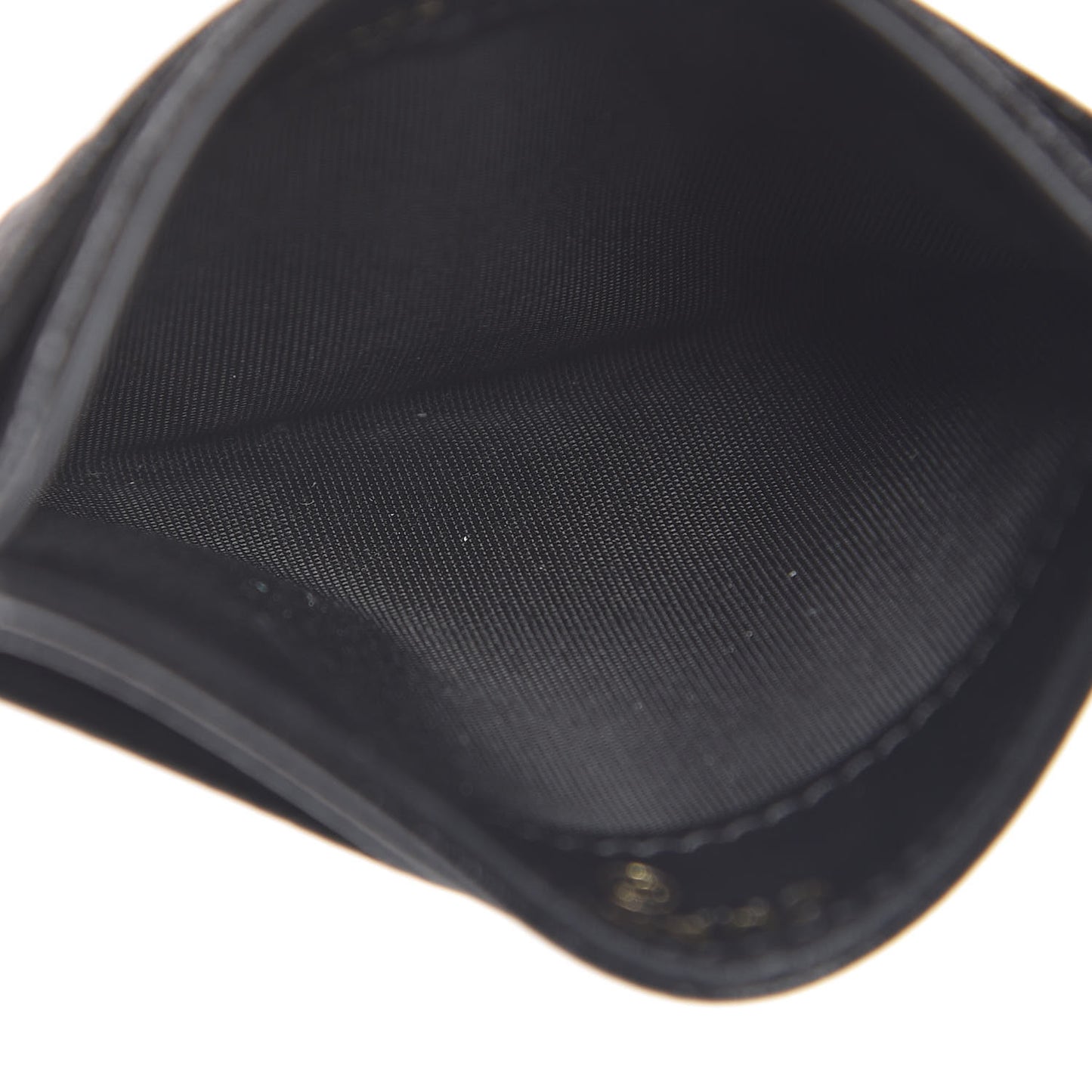 Caviar Camellia Embossed Card Holder Black