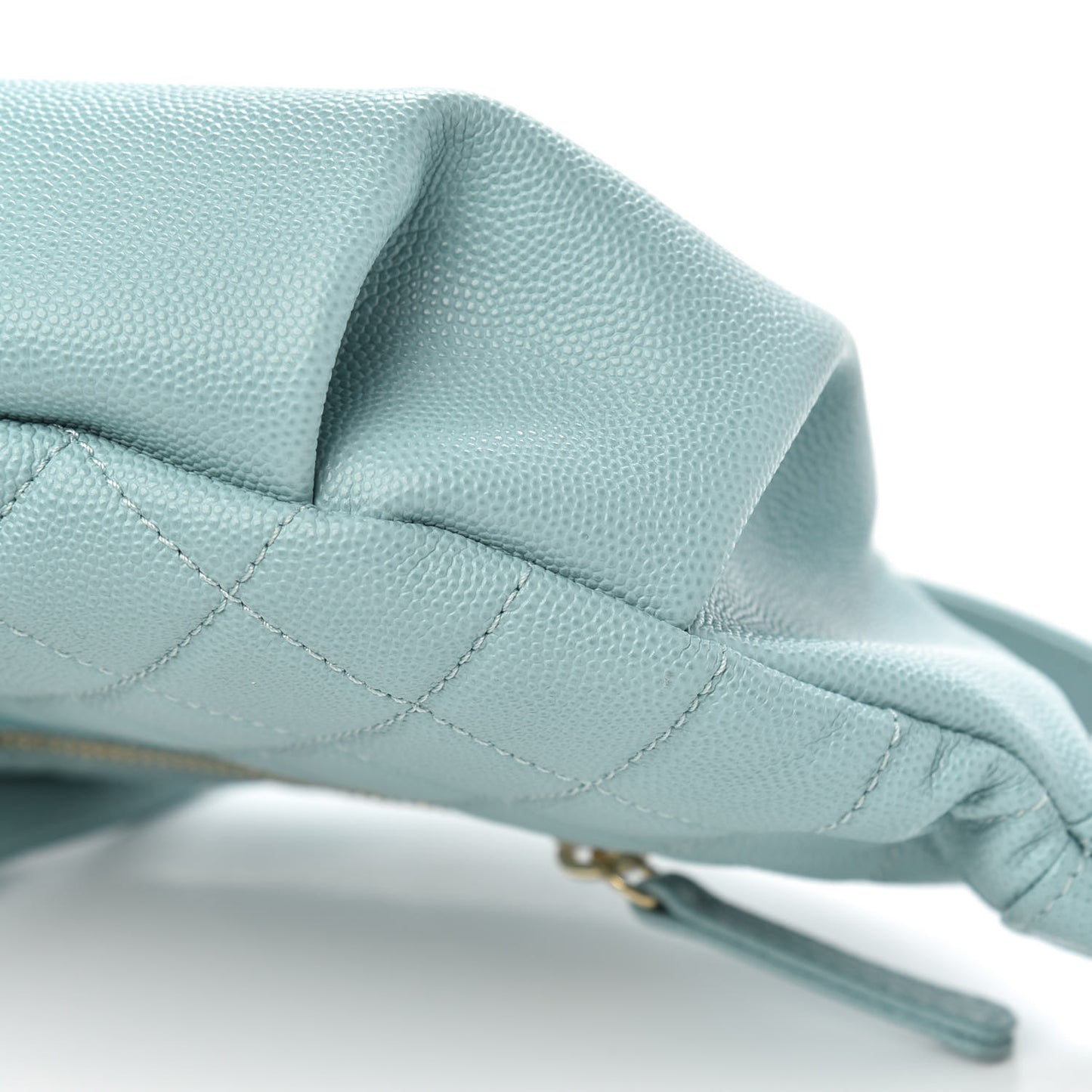 Caviar Quilted Filigree Waist Bag Light Blue