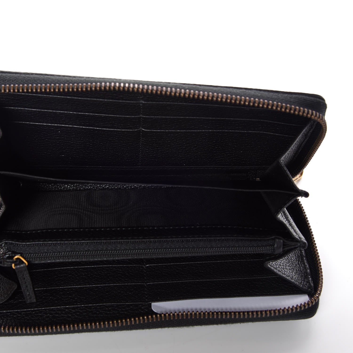 Gucci Calfskin Logo Zip Around Wallet Black 5 of 8