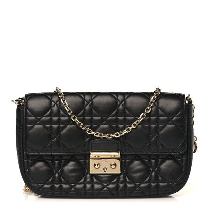 Christian Dior Lambskin Cannage Miss Dior Promenade Pouch Black 1 of 9