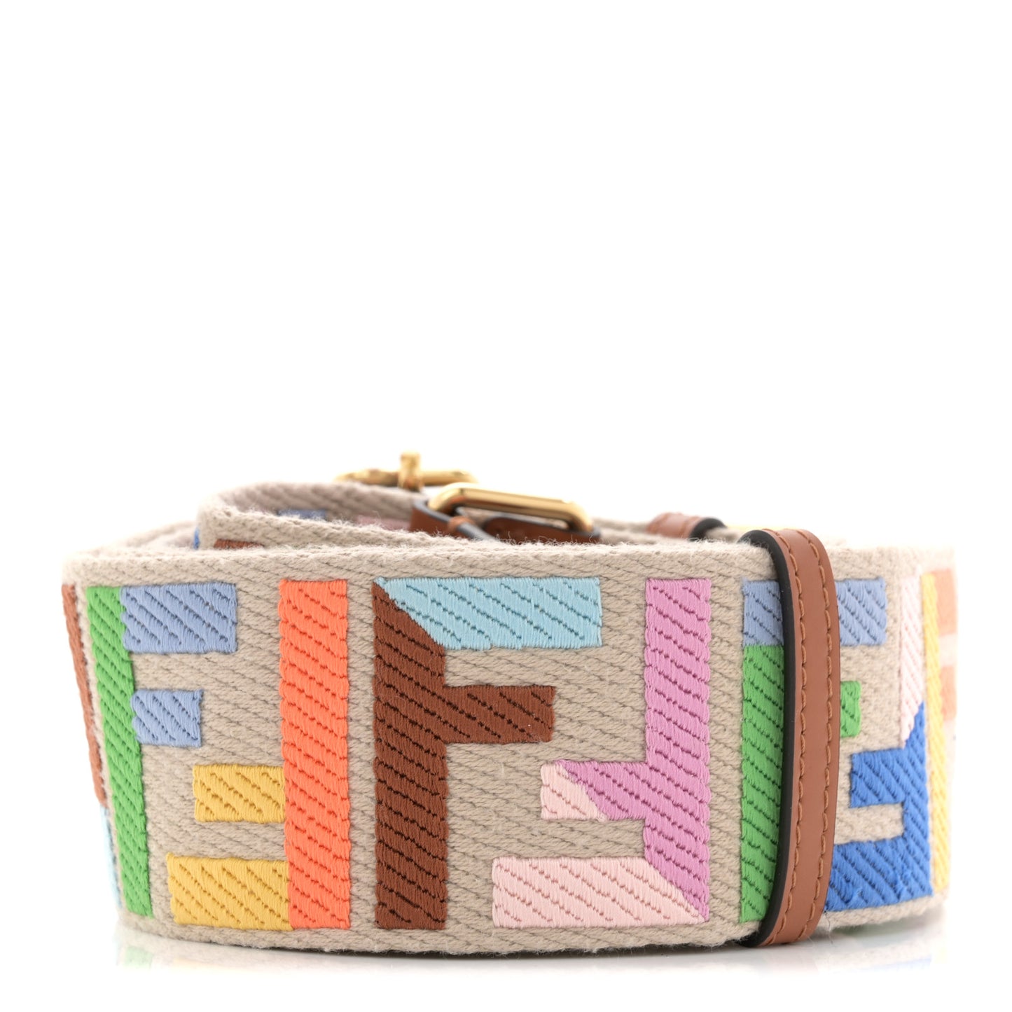 Canvas Calfskin FF 1974 Adjustable Strap You Multicolor Cuoio