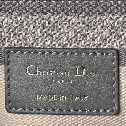 Christian Dior Canvas Toile De Jouy Reverse Embroidered Medium Lady D-Lite Fluorescent Grey 6 of 11