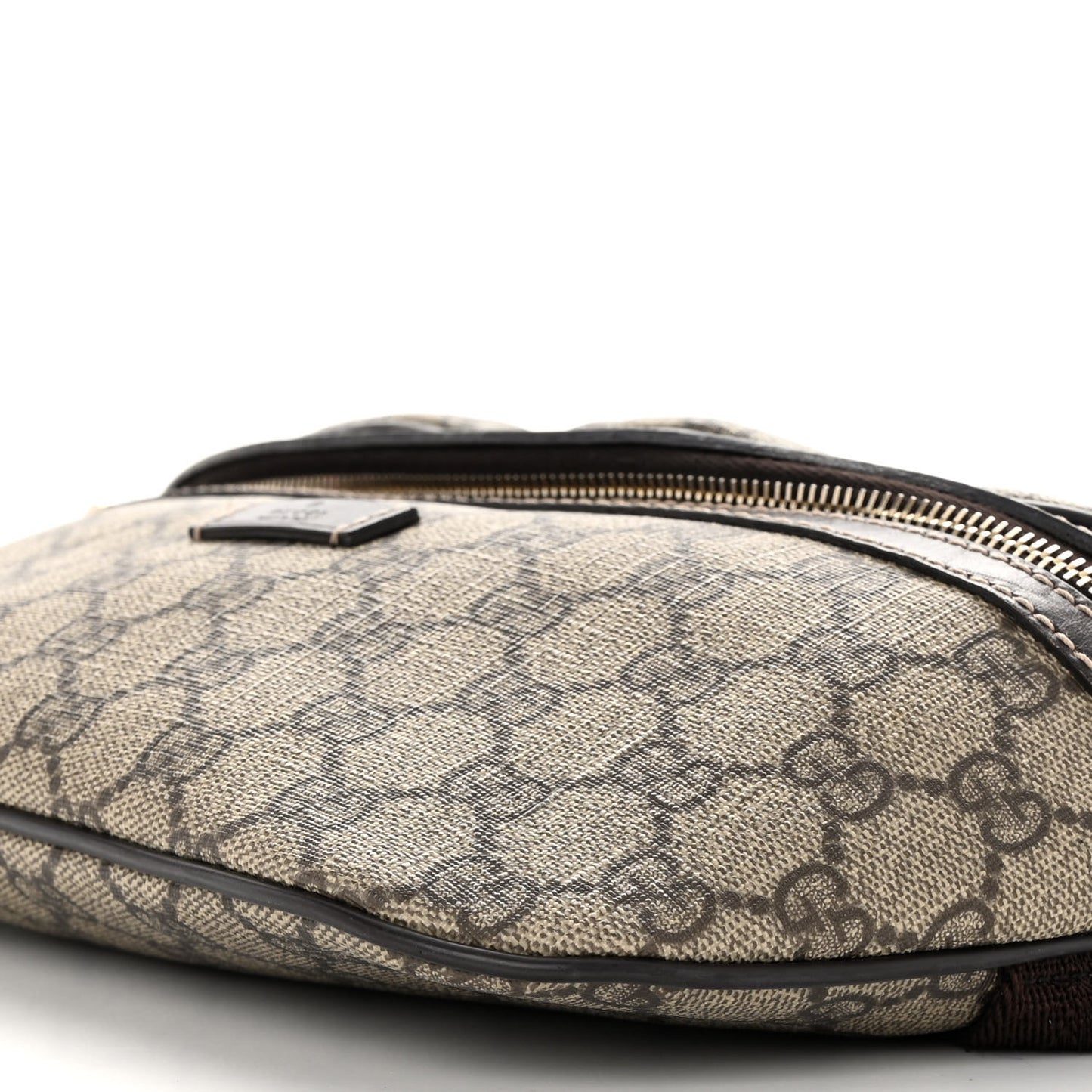 GG Supreme Monogram Belt Bag Dark Brown