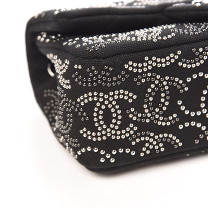 Chanel Canvas Studded Mini Rectangular Flap Black 9 of 10