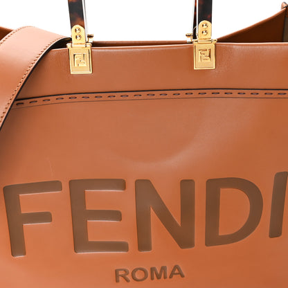 Fendi Vitello King Plexiglass Medium Fendi Sunshine Shopper Tote Cuoio 7 of 11