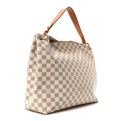 Louis Vuitton Damier Azur Graceful MM Rose Ballerine 3 of 10