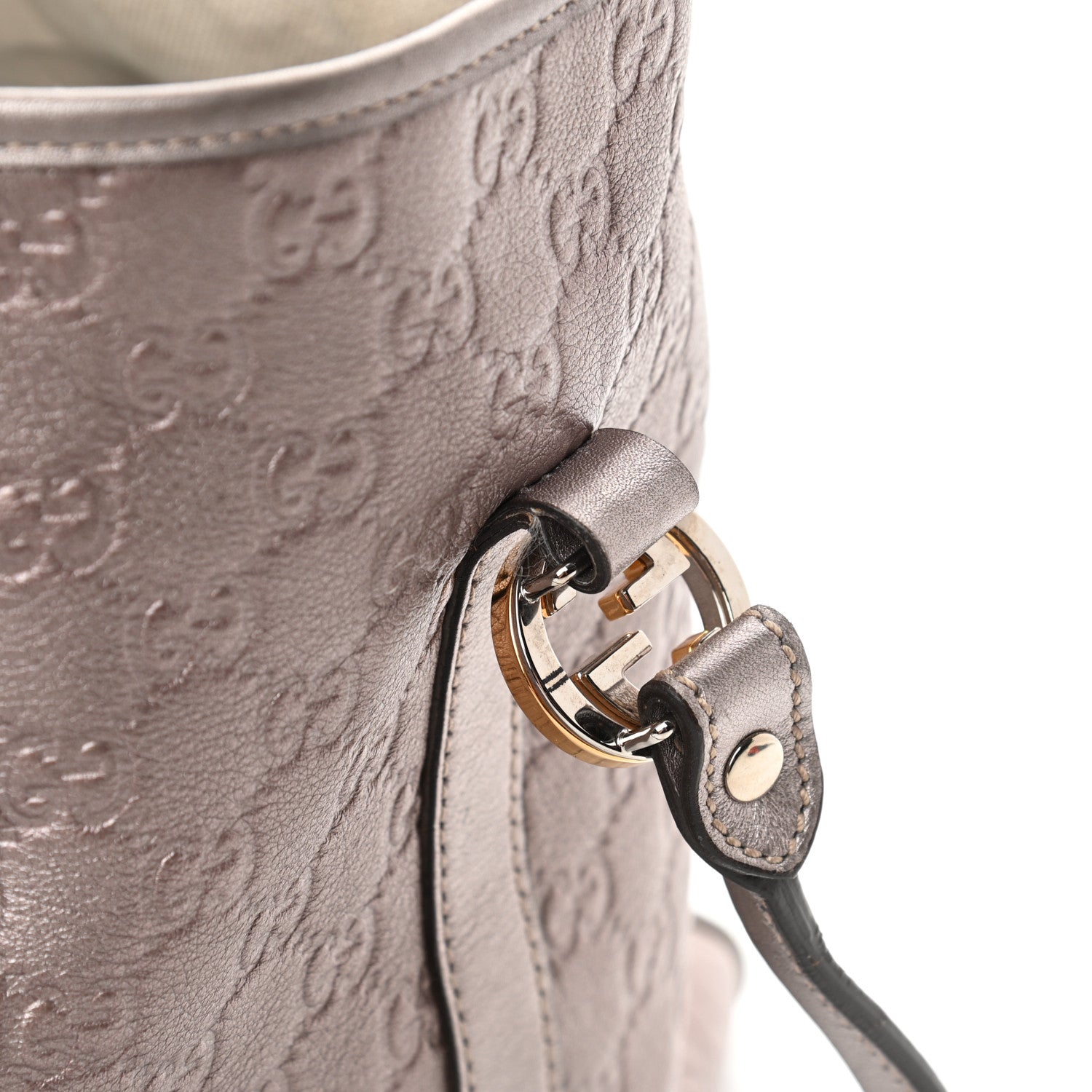 Gucci Metallic Guccissima Large GG Twins Tote Mauve 20 of 20