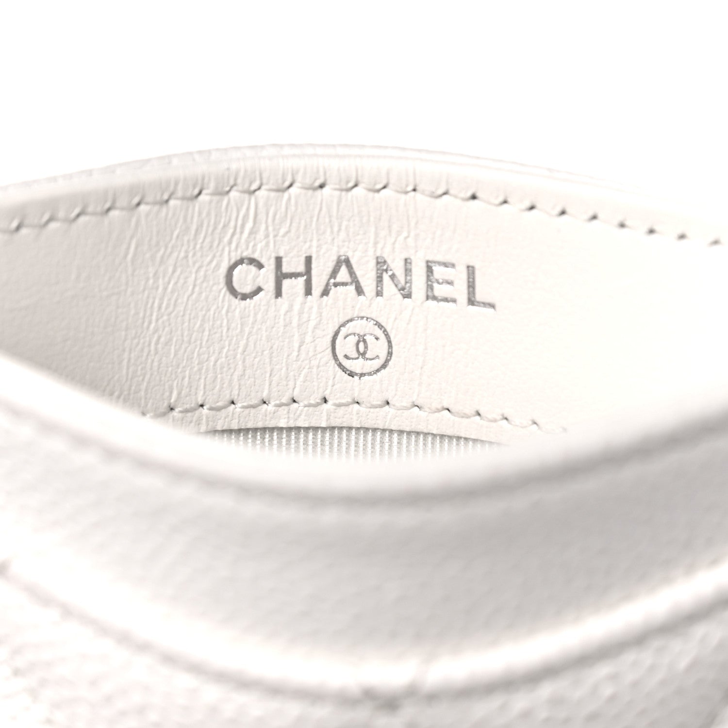 Chanel Caviar Quilted Card Holder White 6 of 12