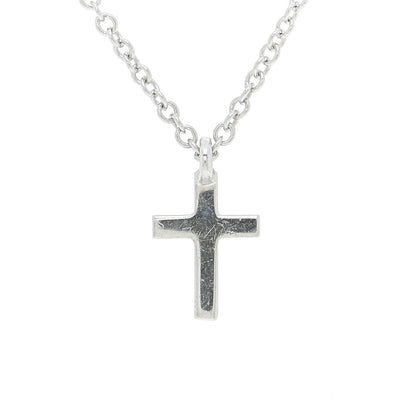 Tiffany 18K White Gold Diamond Mini Cross Pendant Necklace 6 of 6