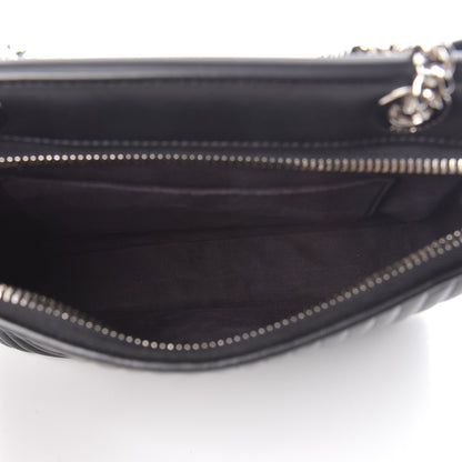 Fendi Shiny Nappa Trapuntata Small DotCom Click Chain Satchel Black 5 of 15