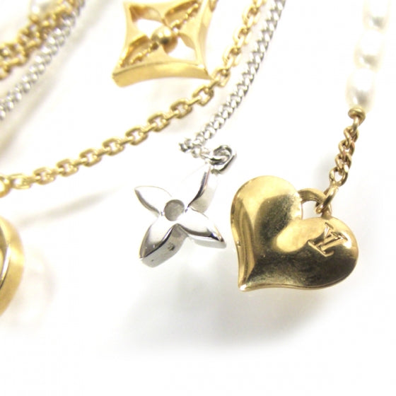 Louis Vuitton 18k Yellow White Gold Pearl Dangle Earrings 3 of 3