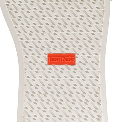Hermes Suede Get Sneakers 38 Vert D'eau White 7 of 8
