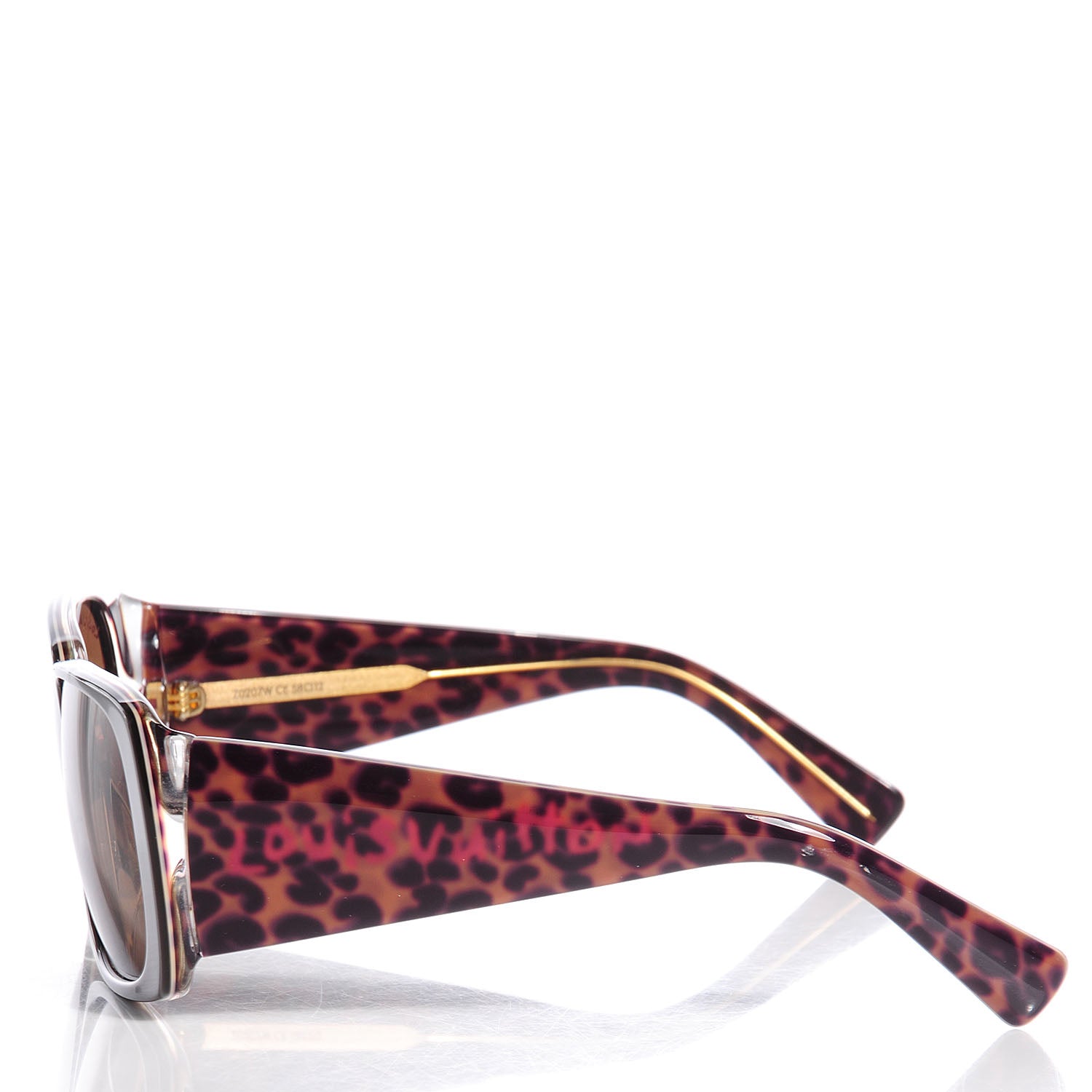 Louis Vuitton Leopard Marquise Sunglasses Brown Z0207W 2 of 5