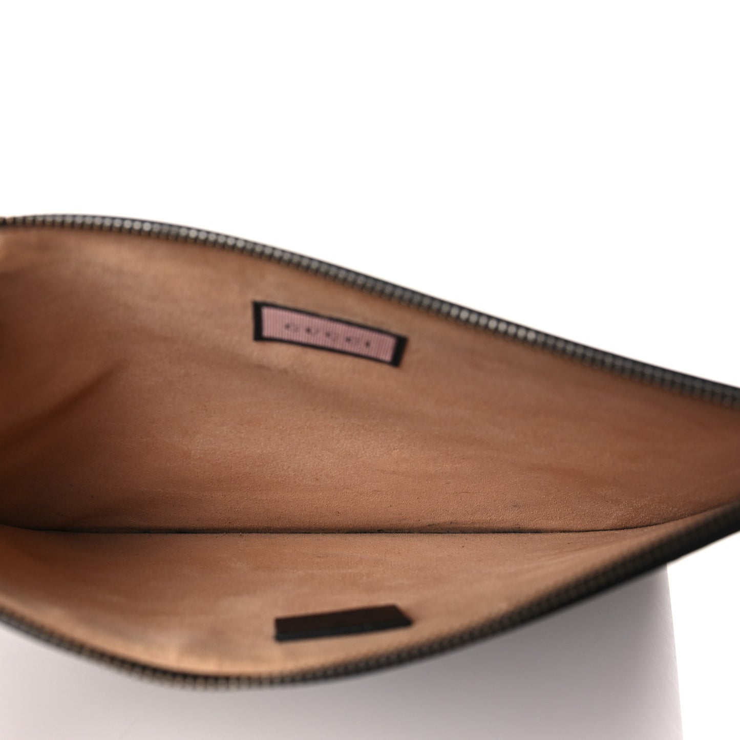 Calfskin GucciGhost Life is Gucci Zip Pouch Black