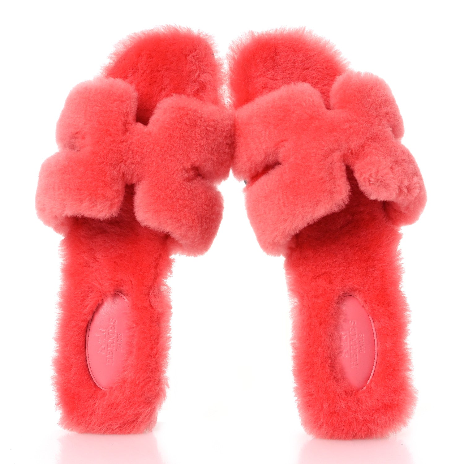 Hermes Woolskin Oran Sandals 39 Rose Du Desert 2 of 9