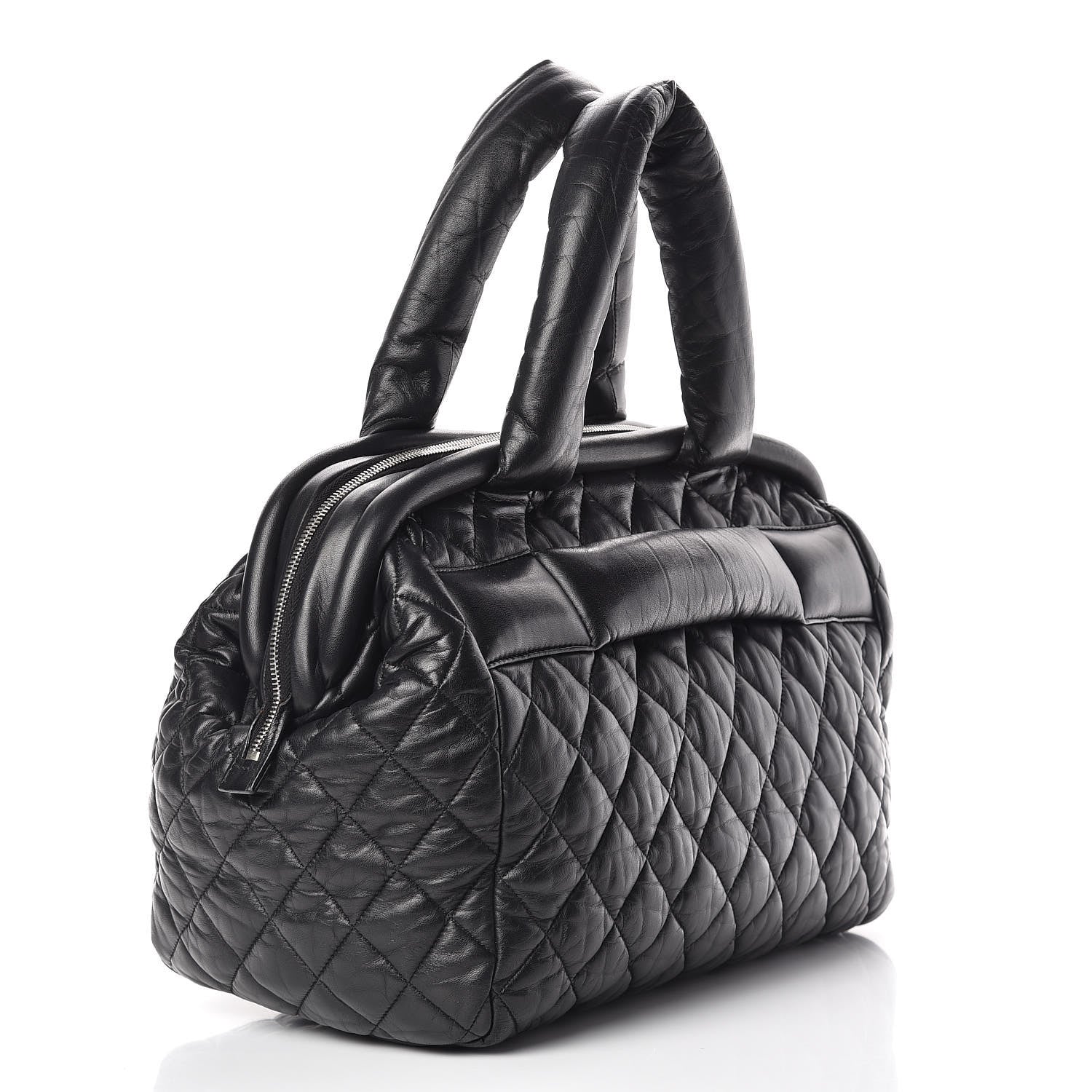 Chanel Lambskin Coco Cocoon Bowler Black 3 of 10