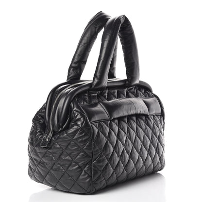Chanel Lambskin Coco Cocoon Bowler Black 3 of 10