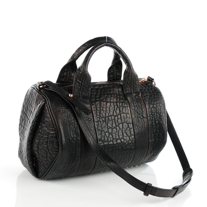 Alexander Wang Pebbled Lambskin Rocco Black Pale Gold Hardware 3 of 8
