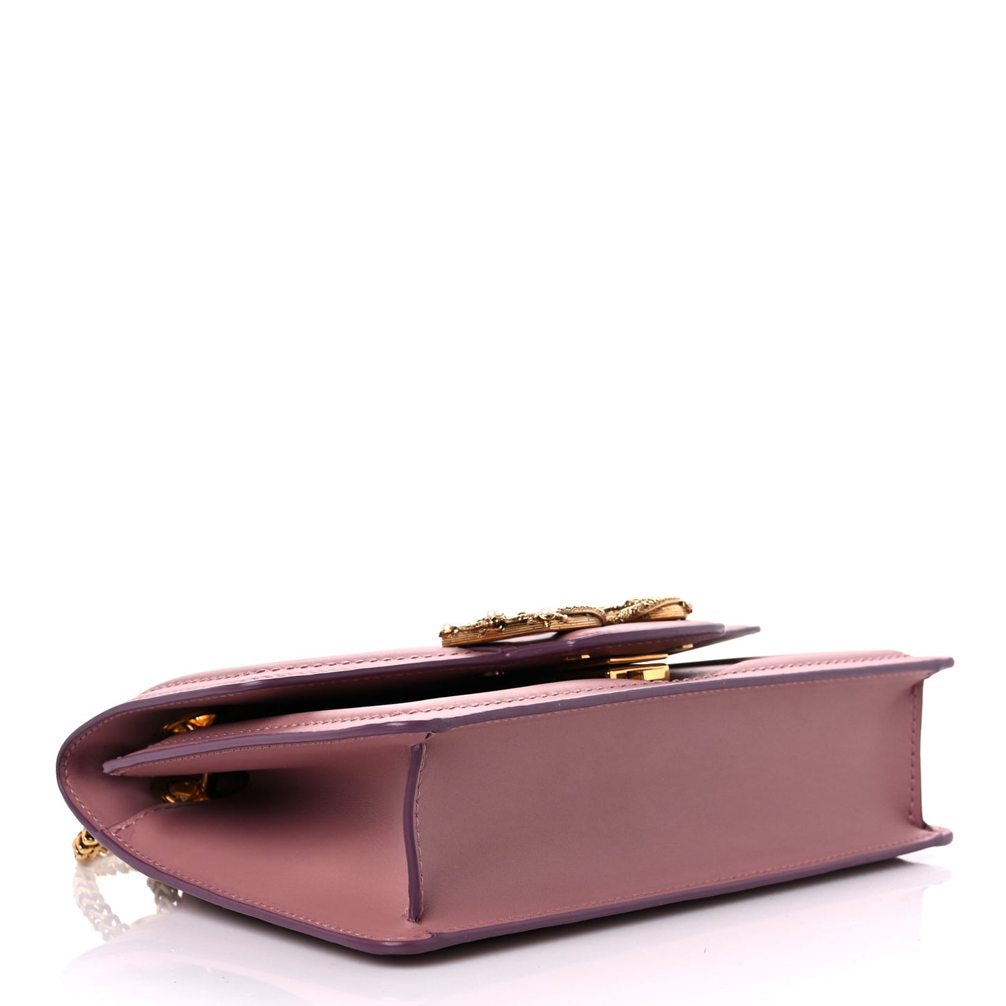 Smooth Calfskin Small DG Amore Envelope Bag Pink