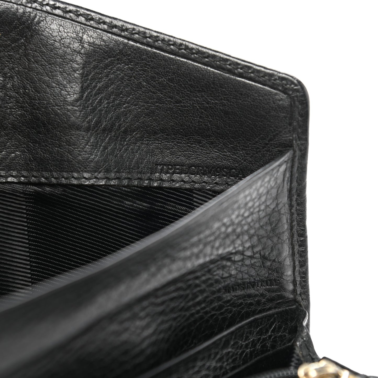 Calfskin Mega Check Continental Wallet Black