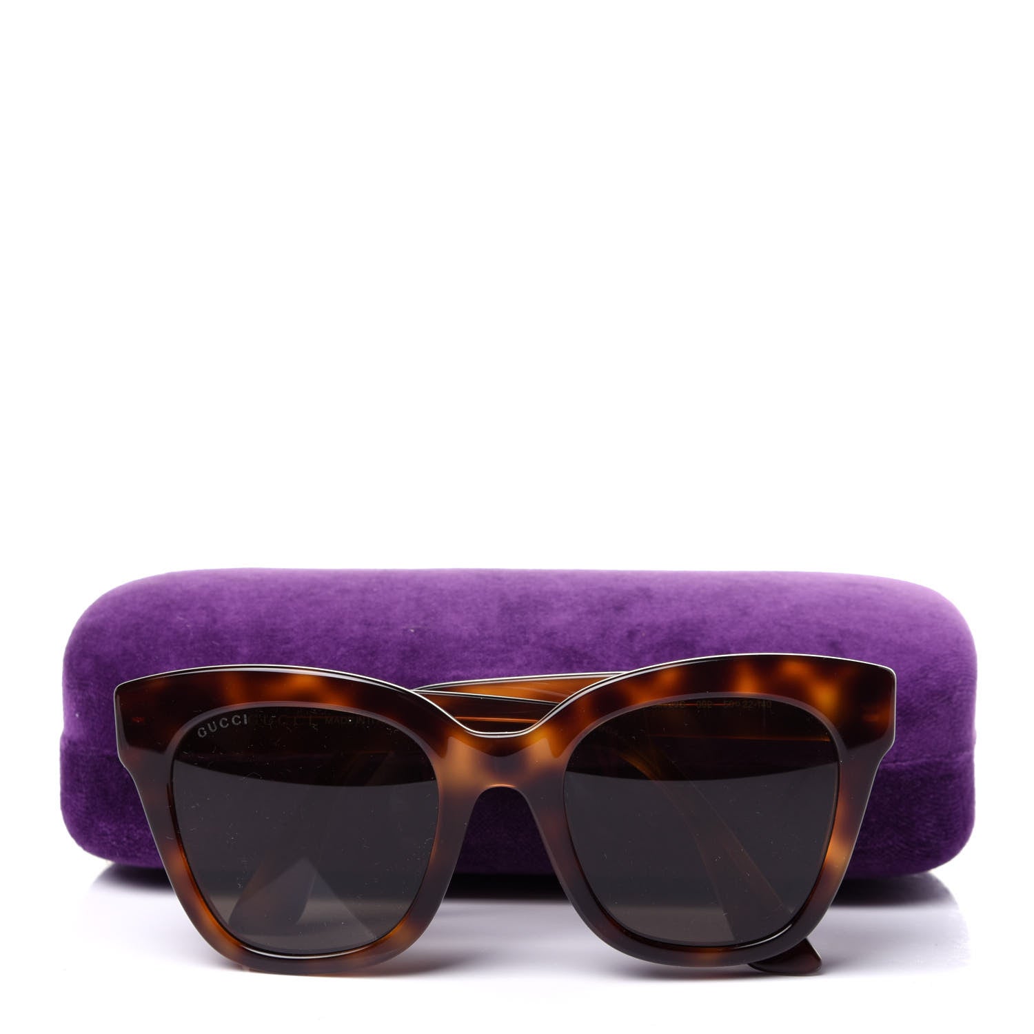 Gucci Acetate Square Frame Sunglasses GG0029S Tortoise 9 of 10