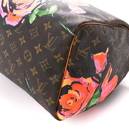 Louis Vuitton Monogram Roses Speedy 30 12 of 17