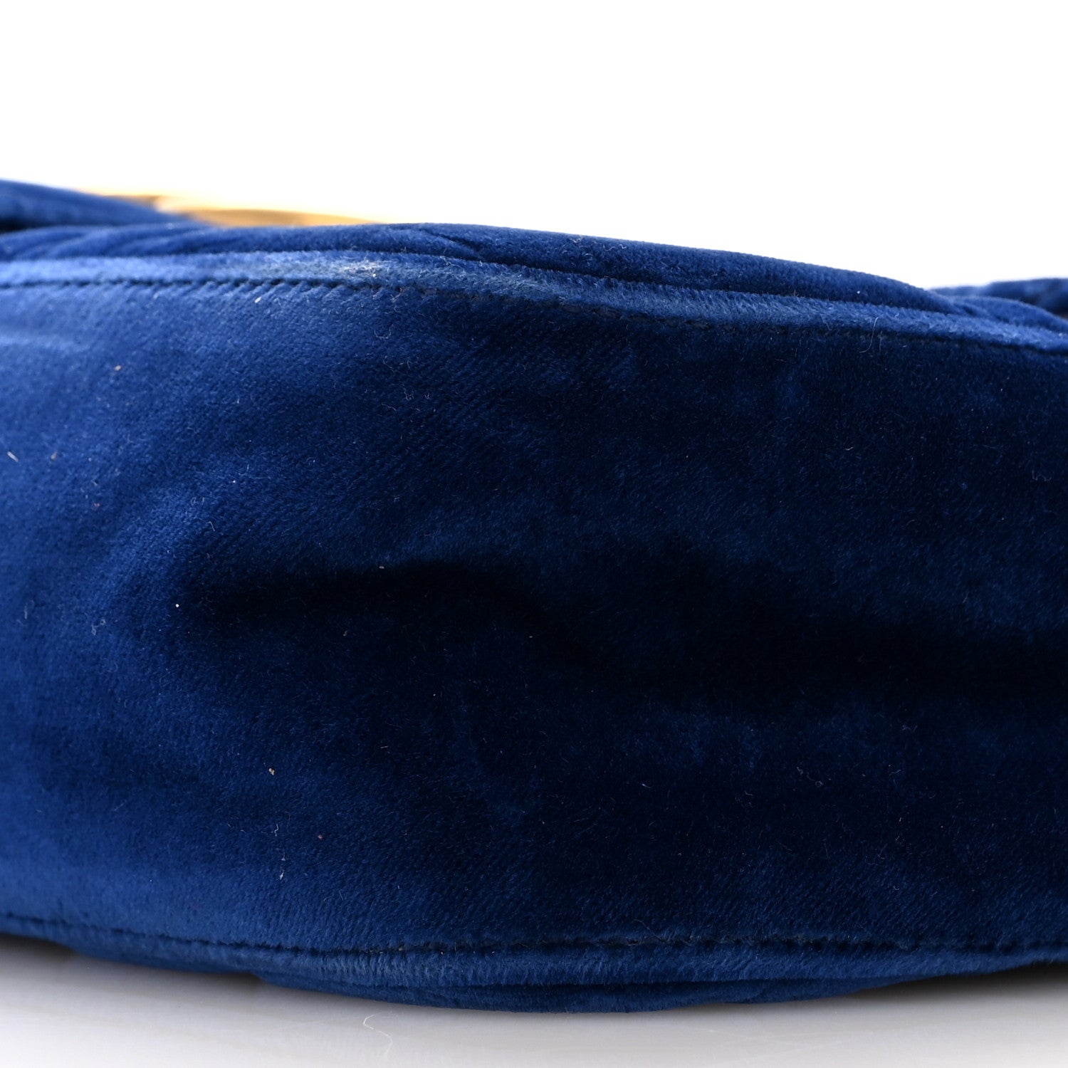 Gucci Velvet Matelasse Medium GG Marmont Shoulder Bag Cobalt Blue 10 of 14