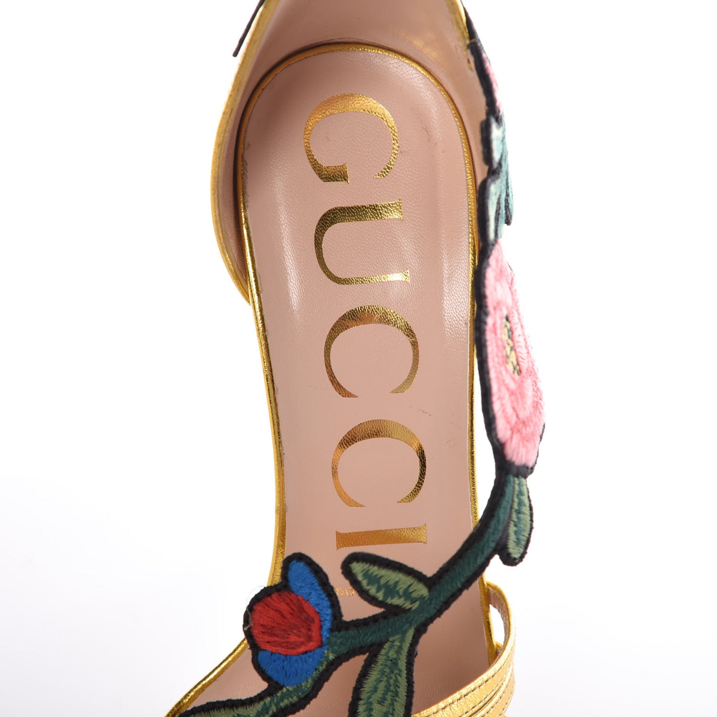 Metallic Nappa Ophelia High Heel Sandals 36 Gold