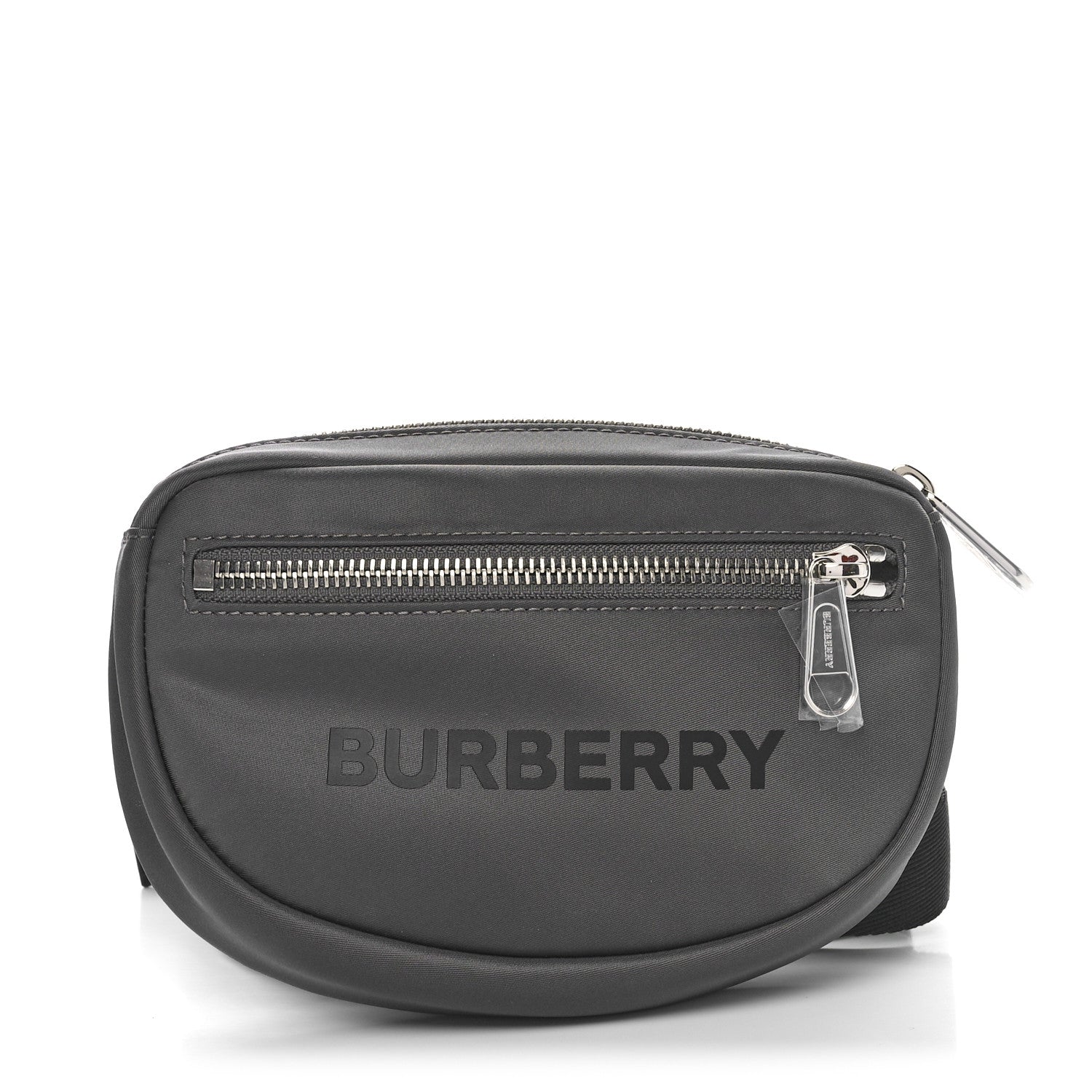Burberry Econyl Logo Print Small Cannon Bum Bag Charcoal Grey 1 of 9