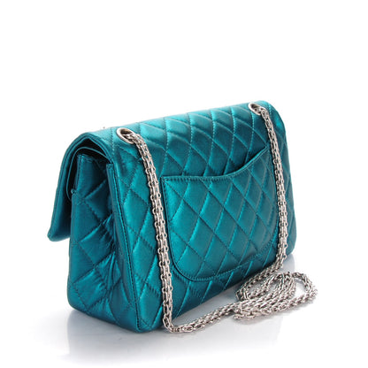 Chanel Metallic Calfskin Quilted 2.55 Reissue 226 Flap Turquoise 3 of 8