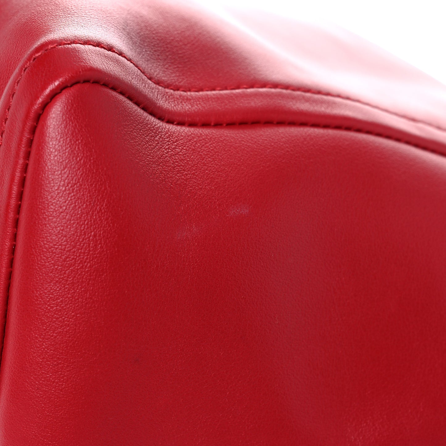 City Calfskin Shopping Tote Red