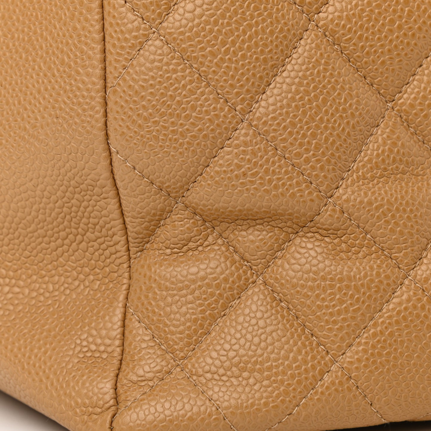 Caviar Quilted Grand Timeless Tote GTT Beige