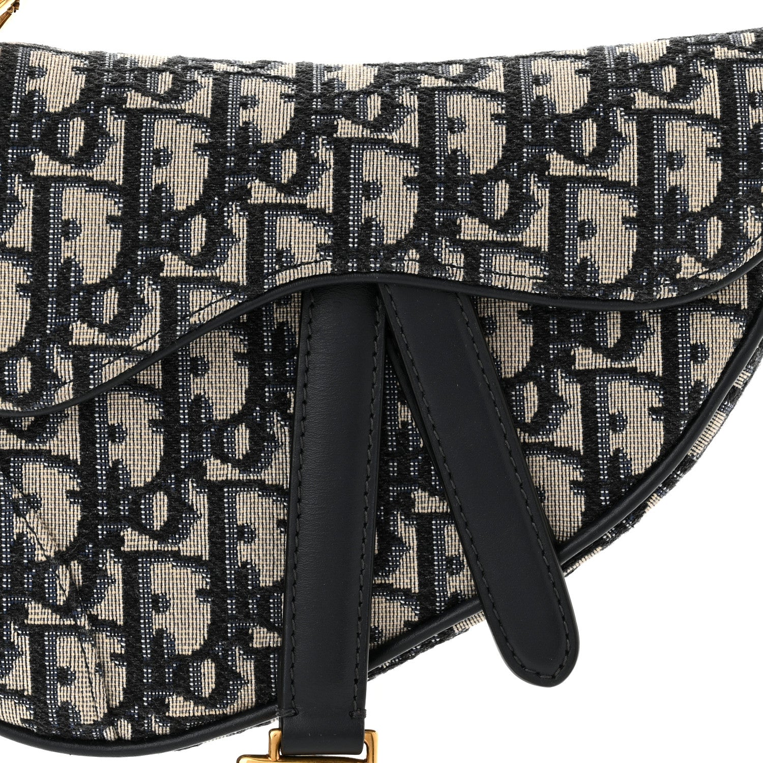 Christian Dior Oblique Mini Saddle Bag Blue 8 of 10