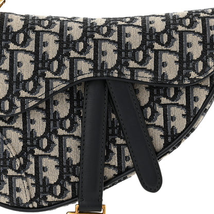 Christian Dior Oblique Mini Saddle Bag Blue 8 of 10