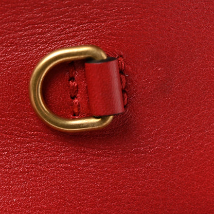 Gucci Calfskin Matelasse Super Mini GG Marmont Shoulder Bag Hibiscus Red 11 of 12
