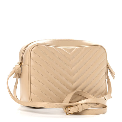 Saint Laurent Calfskin Matelasse Monogram Lou Camera Bag Dark Latte 3 of 12