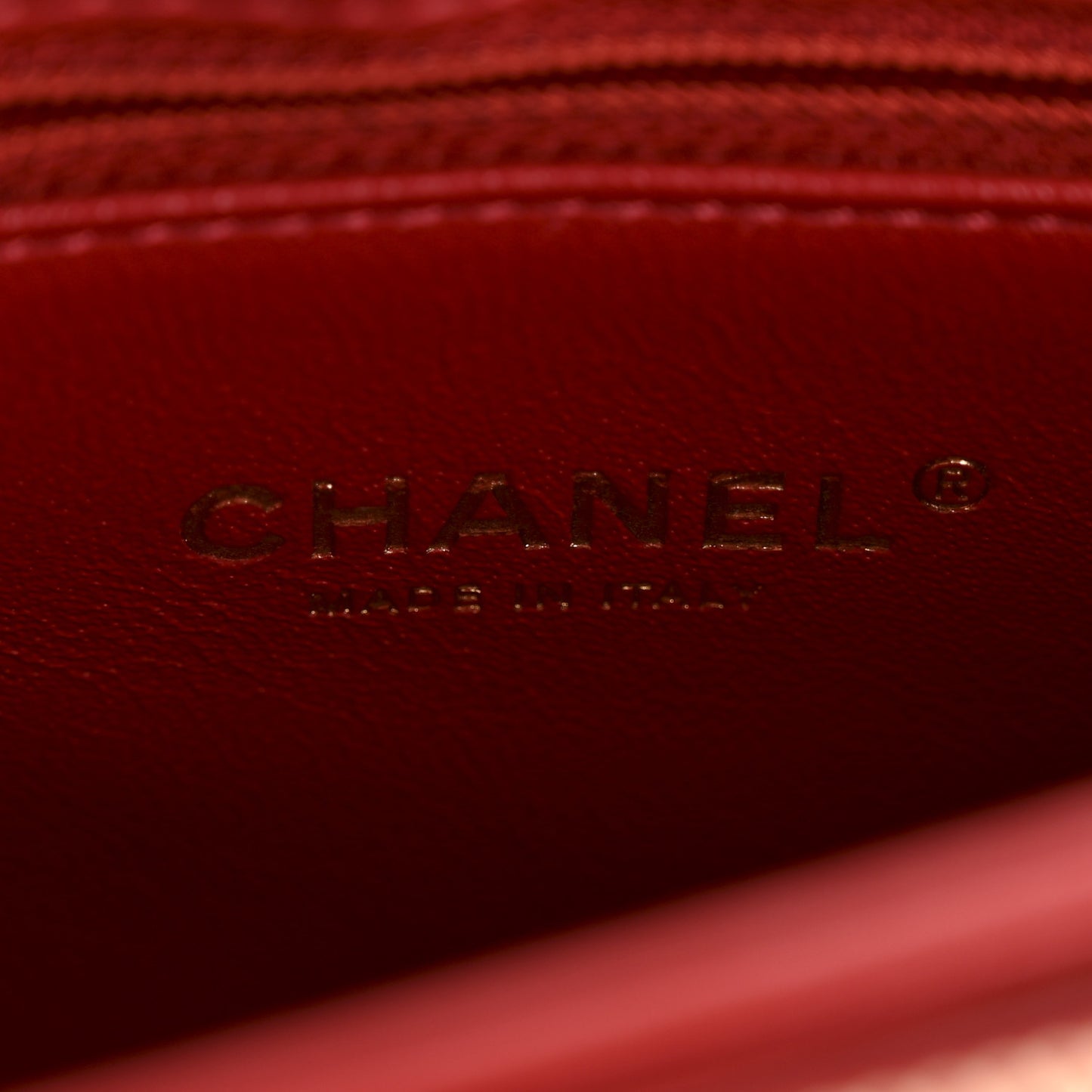Lambskin Chevron Stitched Envelope Flap Bag Red